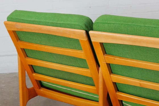 3-seater Sofa Vintage 60s Mid Century Couch 70s design – Knoll, 3-5 seaters, Wood, Mid Century Modern (photo 11 of 14)