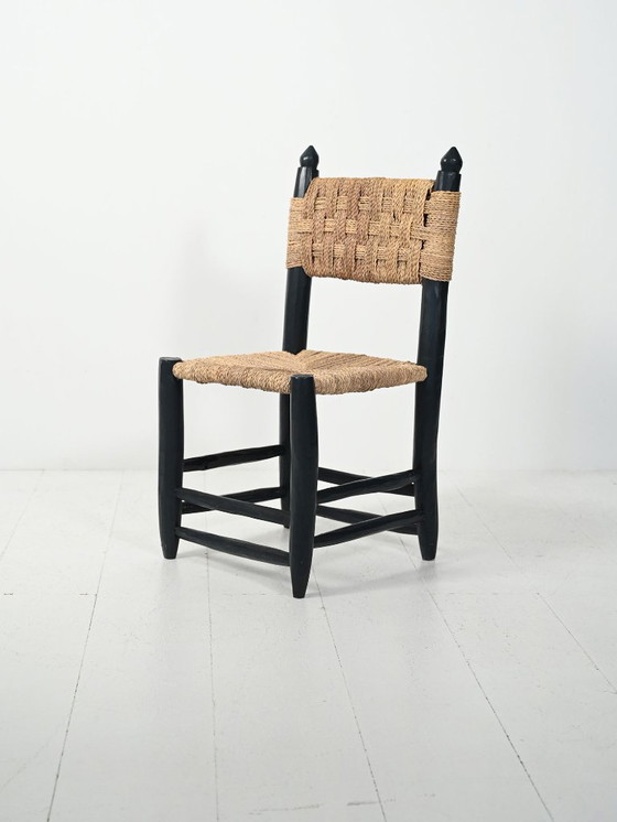 Image 1 of Ensemble de cinq chaises marocaines en bois bleu