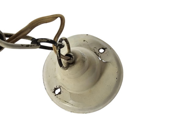 Image 1 of Lanterna - lampada a sospensione - vetro - metallo - rame - Scuola di Amsterdam - anni '50