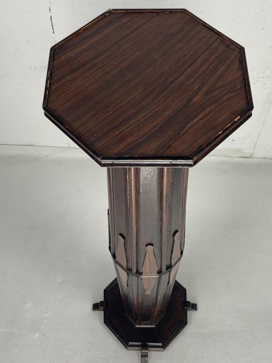 Image 1 of Art Deco Dutch Amsterdam School Pedestal, 1920S