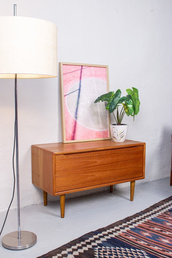 Image 1 of Vintage Teak Lowboard Sideboard Chest of Drawers Danish Mid-Century 1960s