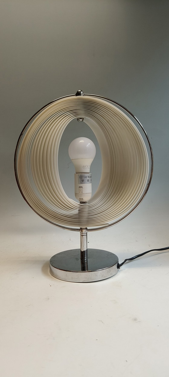 Image 1 of Kare design years vintage moon slat table lamp verner Pantone style