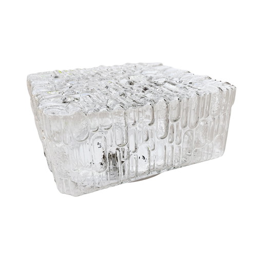 Grand plafonnier carré en verre, Eickmeier Leuchten, Allemagne, années 1970