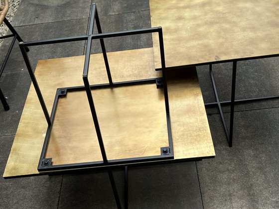 Image 1 of Set di 3 tavolini da caffè di lusso Richmond Interiors! Ottone dorato.