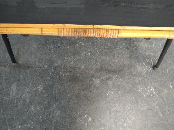 Image 1 of  Rohé Noordwolde salontafel in rotan met zwart glas