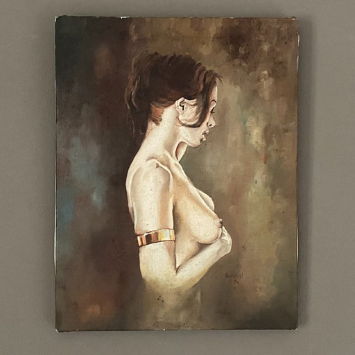 Öl auf Leinwand. 1980. Frauenporträt. 37X30.