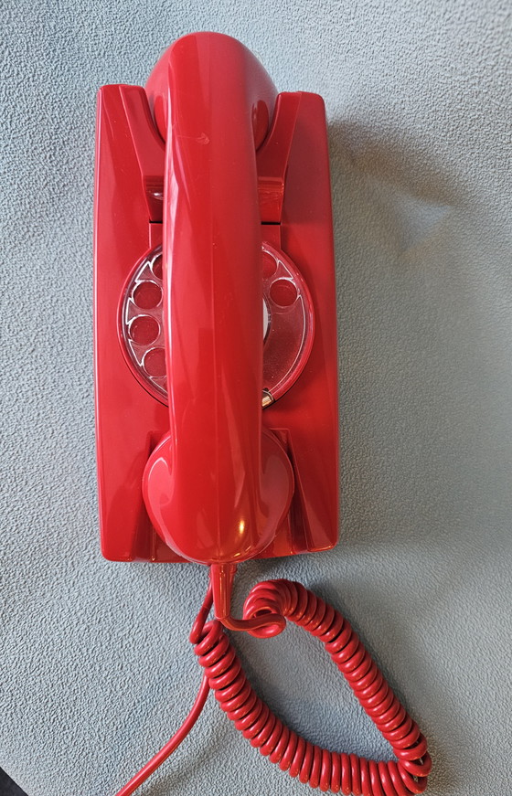 Image 1 of Telefono analogico da parete rosso anni '80
