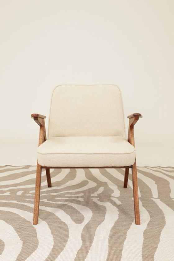 Image 1 of Mid century fauteuils vintage lounge stoel in ecru set van 2 stoelen, compleet gerestaureerd