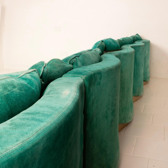 Set van 3 Stropiccio Fauteuils van Luciano Frigerio voor Frigerio di Desio, 1970 – Modulaire banken, Suede (photo 3 of 18)