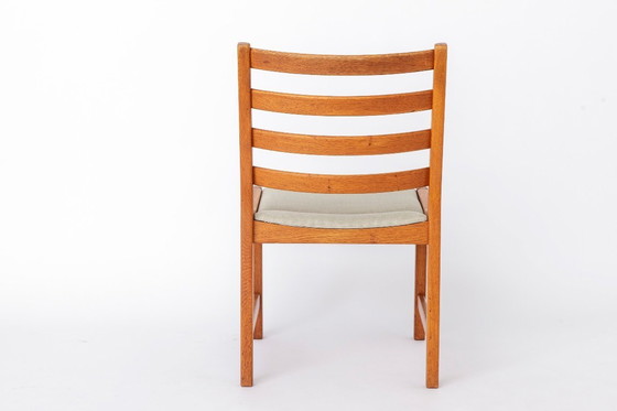 Image 1 of Set of 6 Kurt Østervig Oak Dining Chairs for KP Møbler, Danish Mid Century Chairs 1960s, Arm & Side Chairs