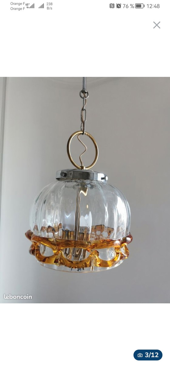 Image 1 of Vintage chandelier, German blown glass