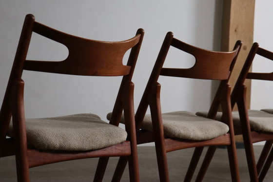 Image 1 of Sedie da pranzo Hans J. Wegner CH29 Sawbuck per Carl Hansen & Son 1952