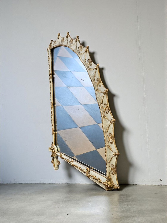 Image 1 of specchio da parete vintage Palladino Rococò Fiorentino, specchio dorato