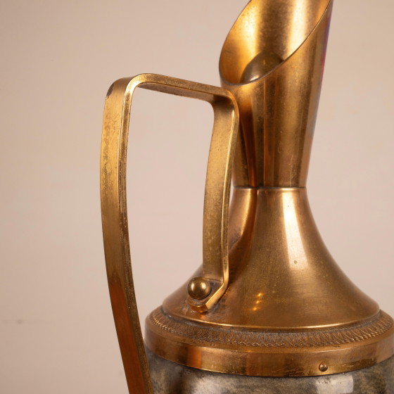 Termo Macabo de pergamino gris y latón Cusano Milanino, Italia 1960 – Carritos de bar, Brass (photo 14 of 18)