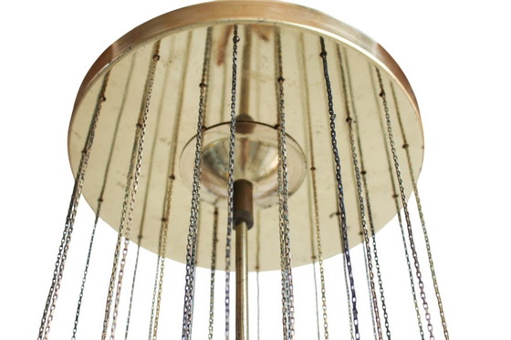 Image 1 of Vintage tweekleurige Murano glazen plafondlamp van Carlo Nason voor Mazzega, jaren 70