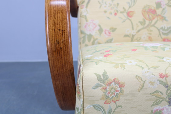 Image 1 of 1950er Jahre Überholter Jindrich Halabala Sessel, Tschechoslowakei