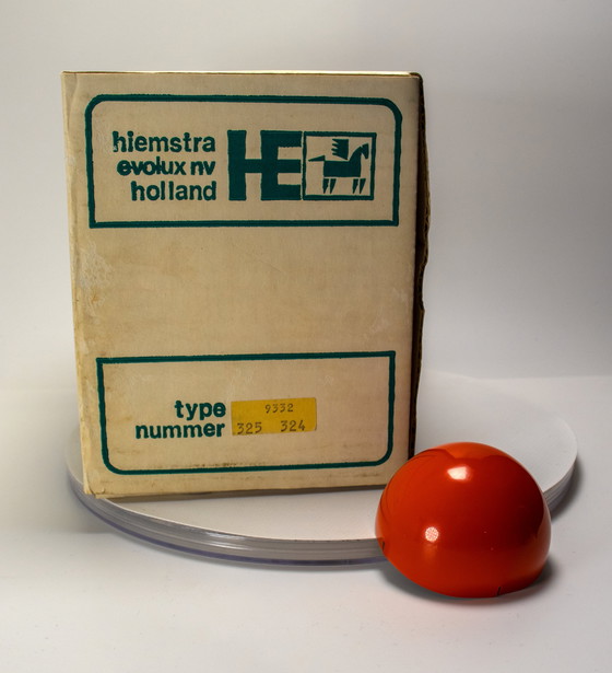 Image 1 of 4 X Hiemstra Vintage Hiemstra Lampe pendante en métal orange Lampe pendante rétro 70's