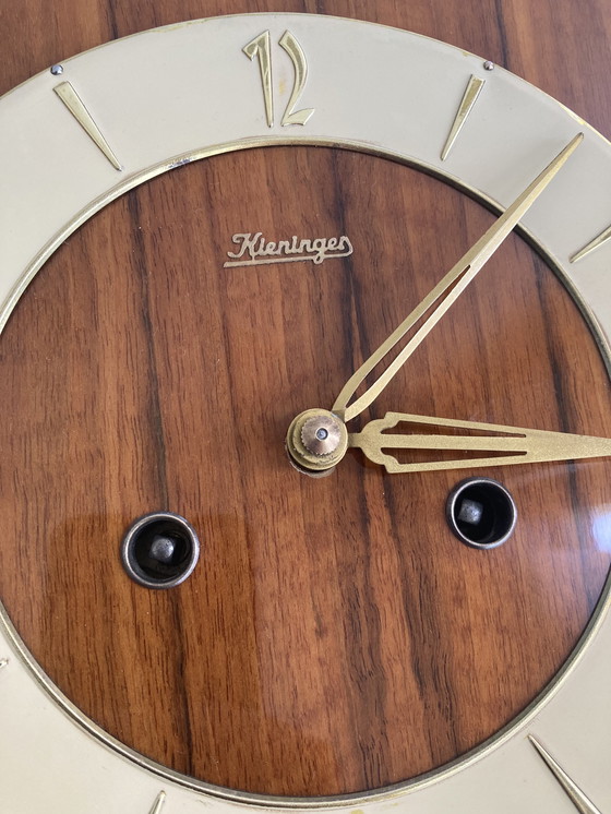 Image 1 of Vintage Kieninger wall clock - mechanical - 1950s/60s