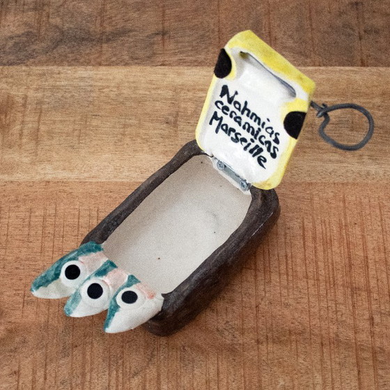 Image 1 of Scatola per sardine in ceramica, Marsiglia, Francia, Nahmias Ceramicas