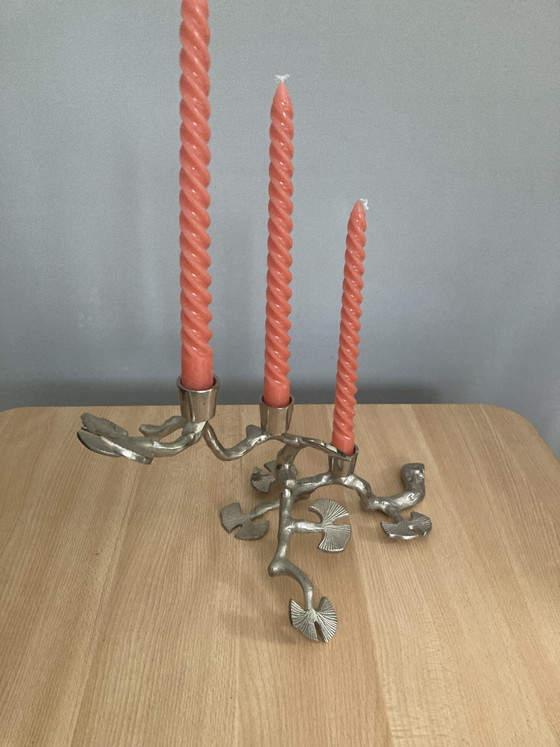 Image 1 of Designer-Kerzenständer aus Bio-Ginkgo-Zweig