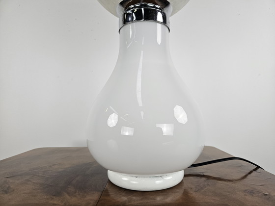 Image 1 of Mid-Century Murano Glass Table Lamp with Two Lights, 1970