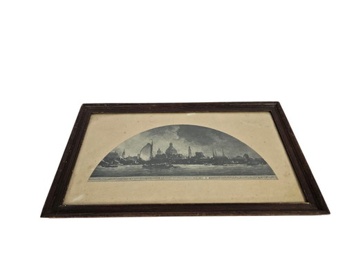 Vue de l'IJ devant Amsterdam, 1913. Hobbe Smith (1862-1942) - estampe