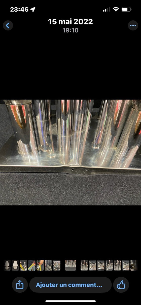 Image 1 of Plafoniera Vintage Motoko Ishii Design Futuriste Années 70-Staff.