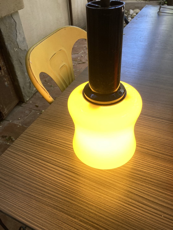 Image 1 of 2 Opaline pendant lights by Massimo Vignelli Made in Italy vintage 