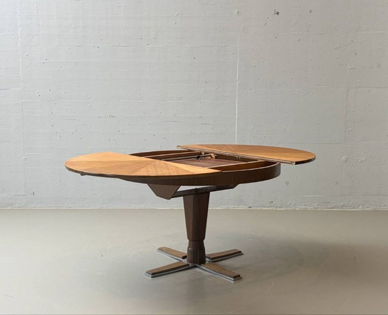 Image 1 of Art Deco dining table with extension mechanism by Asch, 1950s