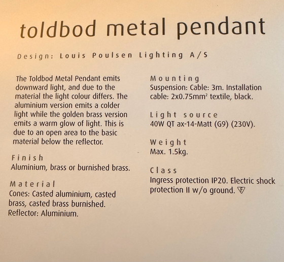 Tres lámparas Louis Poulsen: Toldbod, Lámparas colgantes, Metal, Dorado (foto 14 de 14)