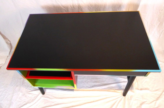 Image 1 of Colourfull Desk with 4 multicoloured drawers