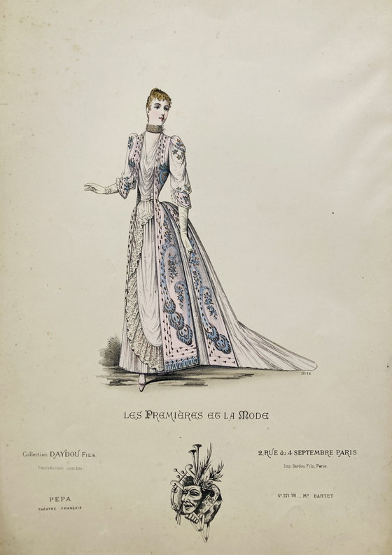 Image 1 of Litografie di libri d'epoca - Donne in costume - Parigi