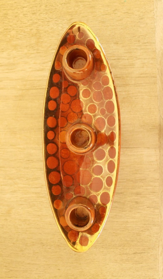 Image 1 of Germany ceramic candlestick Jasba Keramik, 60s-70s fat lava style
