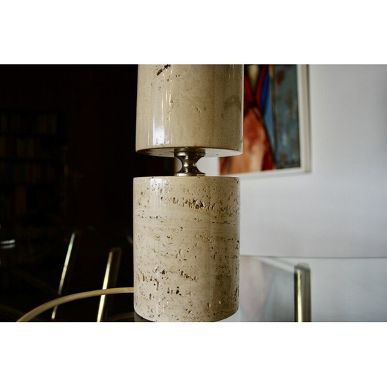 Image 1 of Vintage travertine lamp by Philippe Barbier, 1970