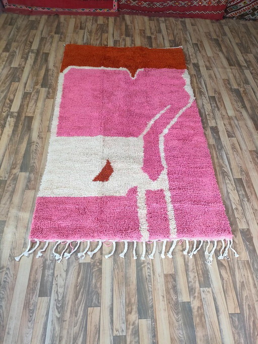 Magnifico Tappeto Rosa in Lana 150/250cm – vloerkleden en tapijten, Wool