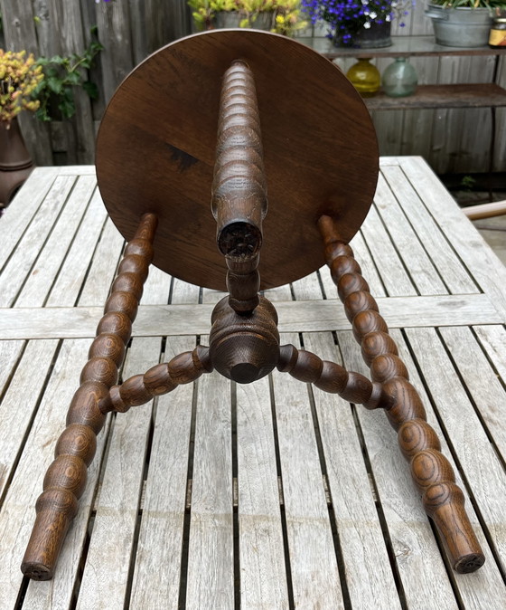 Image 1 of Classic Bobbin corner chair + matching side table | rare set