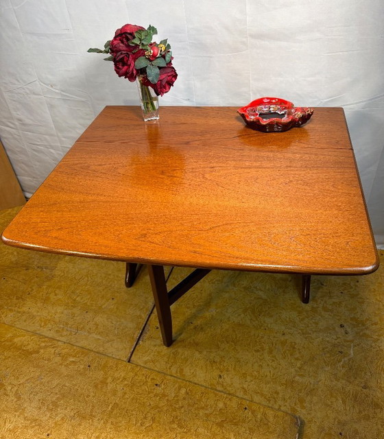 Image 1 of Mid-Century Retro Vintage Teak Drop Leaf Dining Table by G Plan 1960s  Kitchen or Dining Table • Space-Saving Design • British C