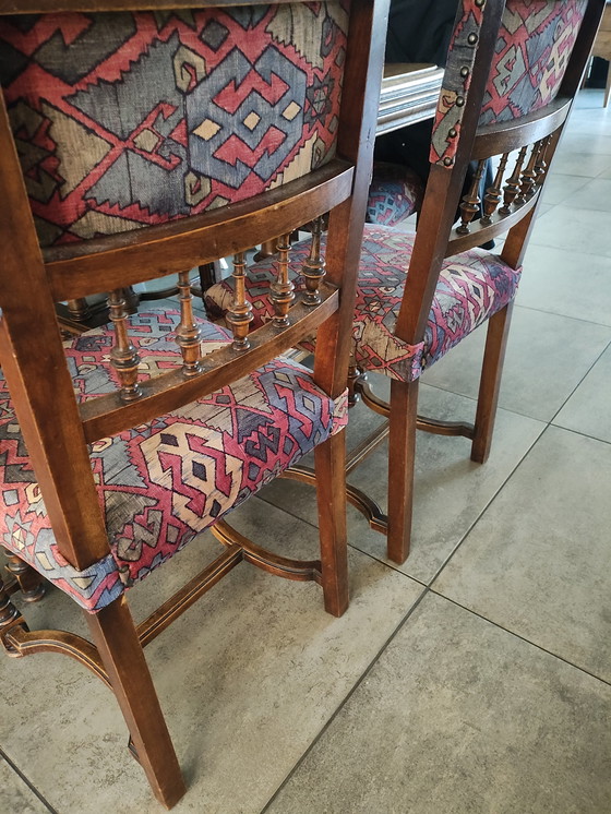 Image 1 of Antique Dining Table With Six Renaissance Chairs