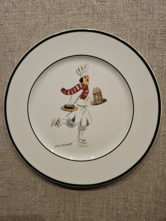 Guy Buffet 'Skating Chefs ' 4 porseleinen bordjes – Servies, Porcelain (photo 8 of 8)
