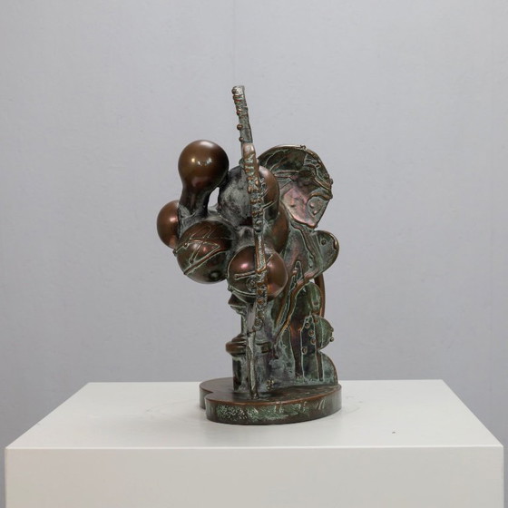 Image 1 of Abstrakte organische Bronzeskulptur von César Bailleux, Belgien, 1980er Jahre