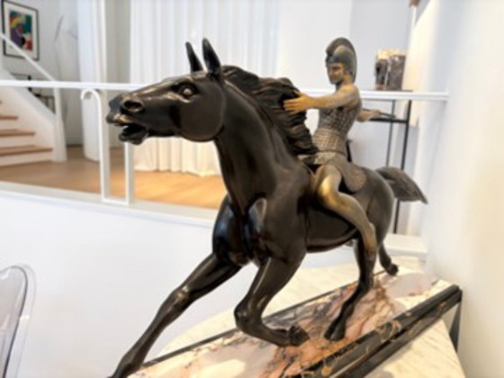 Image 1 of Iconic Art Deco Sculpture Amazon on Horseback
