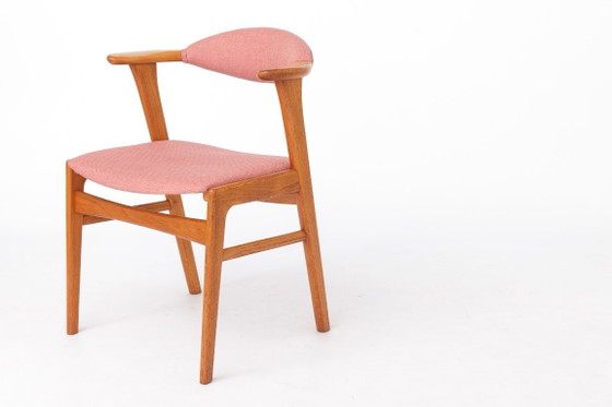 Sedia da pranzo vintage modello 49 Erik Kirkegaard | Høng Stolefabrik | Tappezzeria in teak e rosa | Danese (photo 4 of 11)