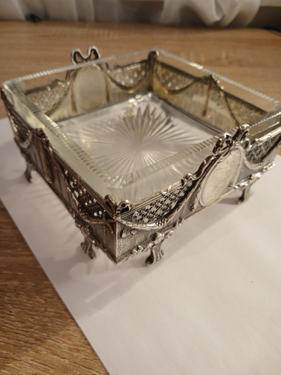 Ancien Carré Art Nouveau Argent Massif Wolfers Frères N. Goldschmidt 1900 – Tirages d'art, Silver (photo 3 of 15)