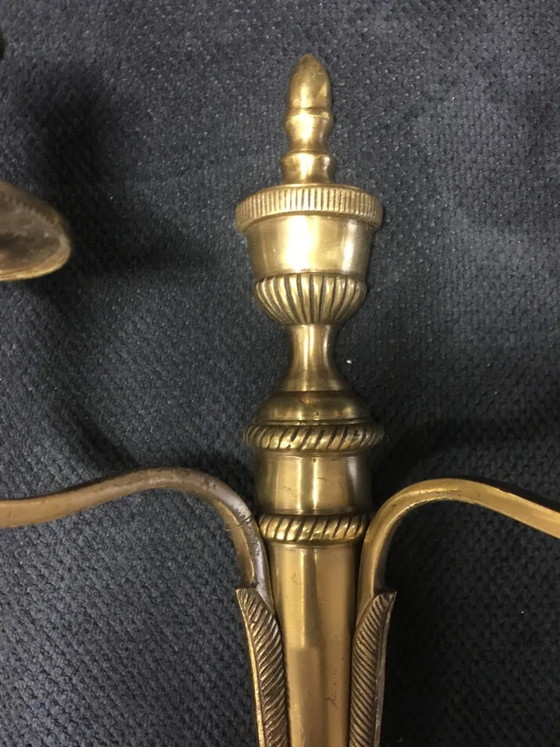 Een paar Empire wandlampen, Frankrijk, 20e eeuw – Bronze (photo 3 of 4)