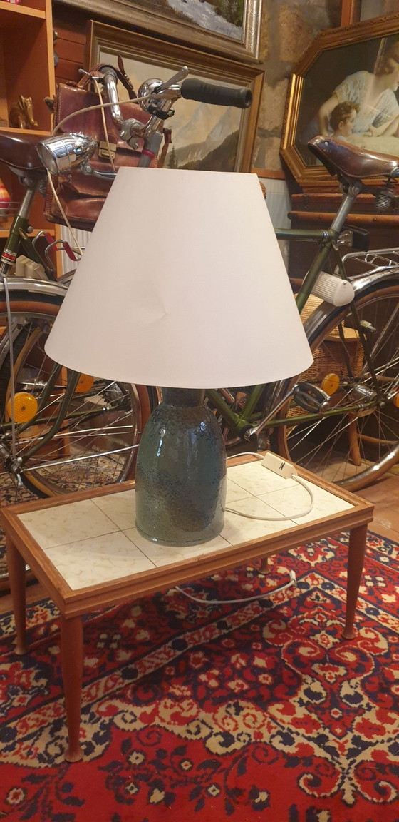 Tischlampe von LARELCO 60iger Jahre, Tischlampen, Keramik, Kunststoff, Grün (Foto 7 von 8)