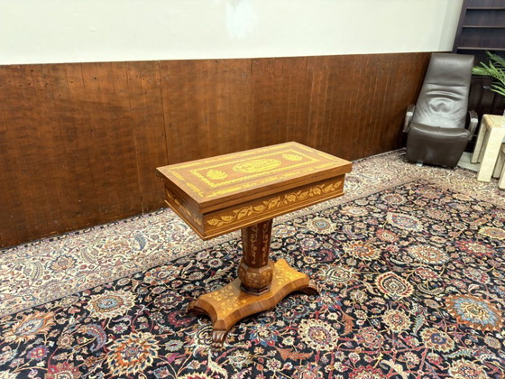 Tavolo da gioco olandese intarsiato del XIX secolo – Tavoli, Legno (photo 2 of 16)