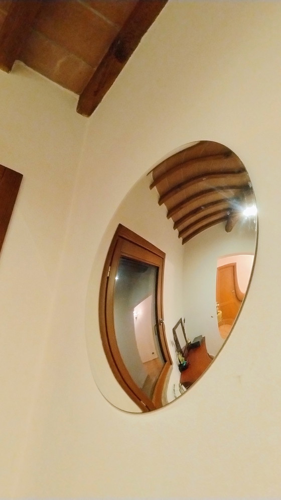 Image 1 of Handgesilberter konvexer Spiegel - Silber, Bronze oder geräuchert, glatt oder antikisiert