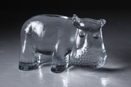 Bertil Vallien & Kosta Boda - Nilpferd Briefbeschwerer Figur Zoo Serie 1970er – Dekorative Objekte, Glass (photo 2 of 6)