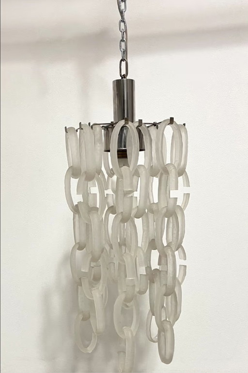 Lámpara de araña vintage de cristal de Murano de Giogali