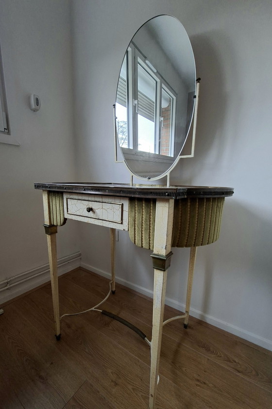 Image 1 of Louis XVI kaptafel en stoel